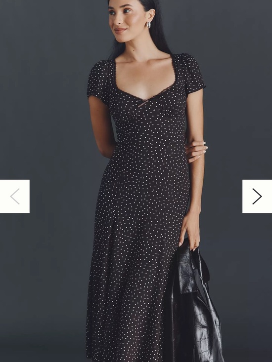 Reformation Dresses & Skirts - Reformation Afton Dress - Brown with Polka Dots NWT